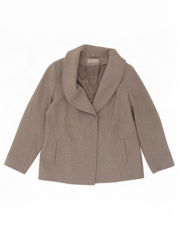 Marks & Spencer Damen Portfolio Bomberjacke UK 18 XL Graue Schurwolle