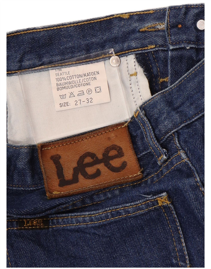 LEE Damen Seattle Straight Jeans W27 L32 Blaue Baumwolle