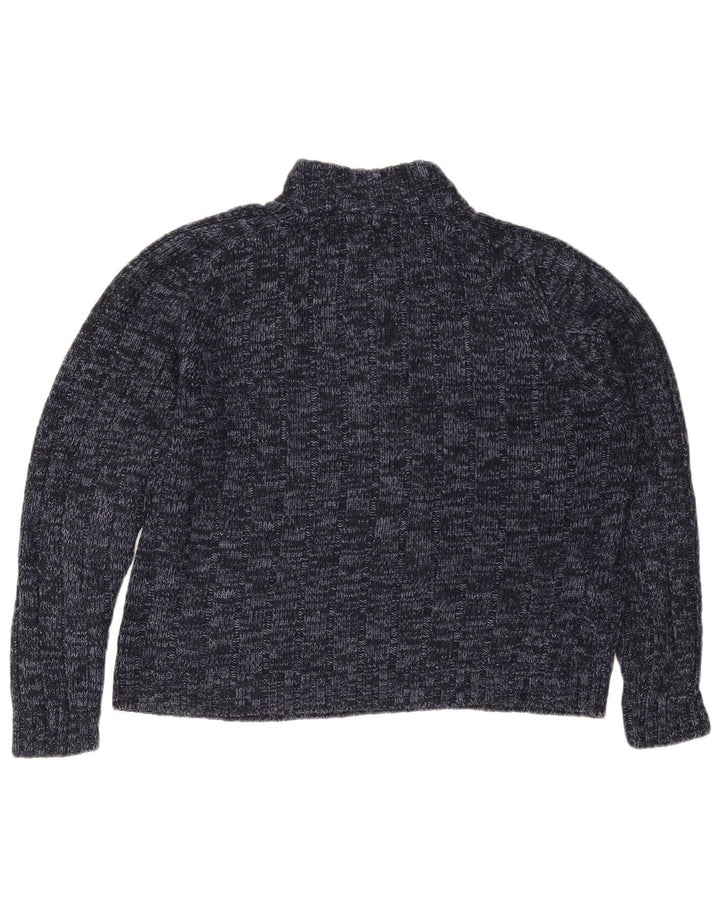 MARKS & SPENCER Damen-Pullover mit Reißverschluss, Größe 40, Marineblau