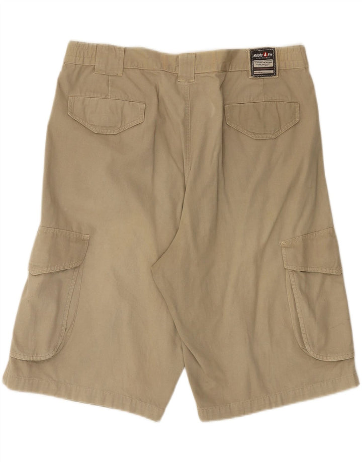MURPHY & NYE Herren Cargoshorts W38 XL Beige Baumwolle