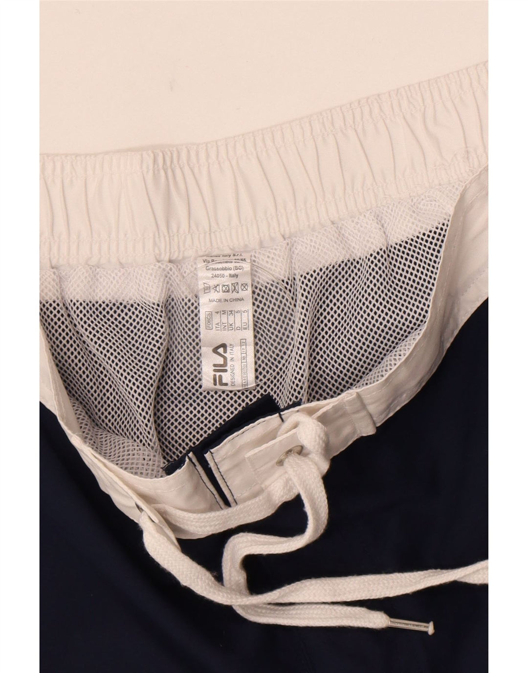 Fila Herren-Badeshorts mit Grafik, groß, marineblaues Polyester