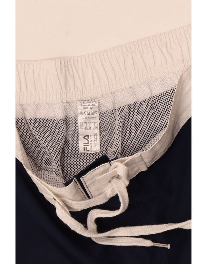 Fila Herren-Badeshorts mit Grafik, groß, marineblaues Polyester