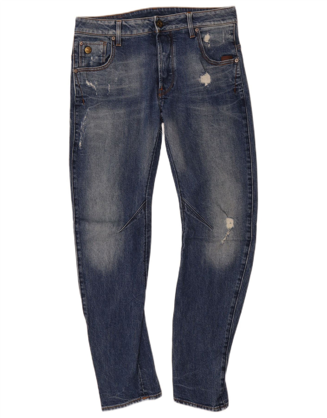 G-Star Herren Distressed Slim Jeans W29 L30 Blaue Baumwolle