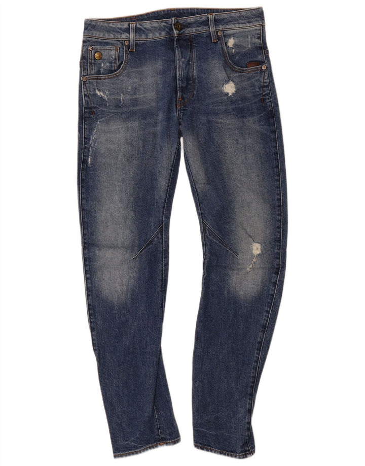 G-Star Herren Distressed Slim Jeans W29 L30 Blaue Baumwolle
