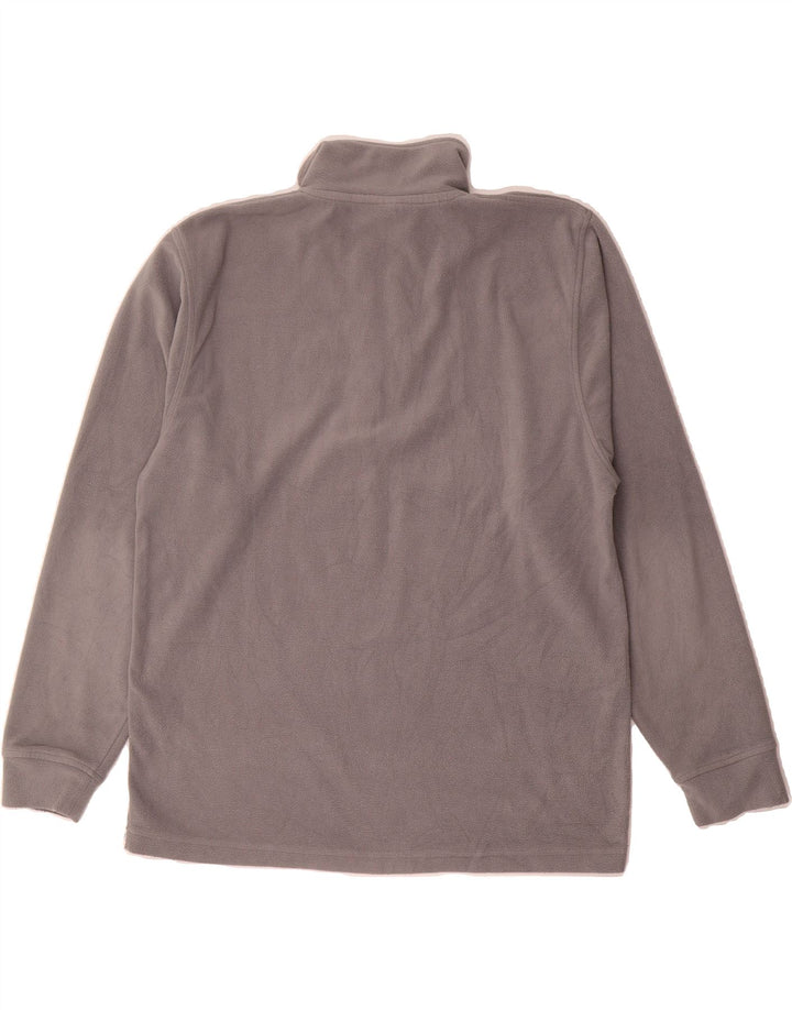REEBOK Mens Zip Neck Fleece Jumper Medium Grey Vintage Reebok and Second-Hand Reebok from Messina Hembry 