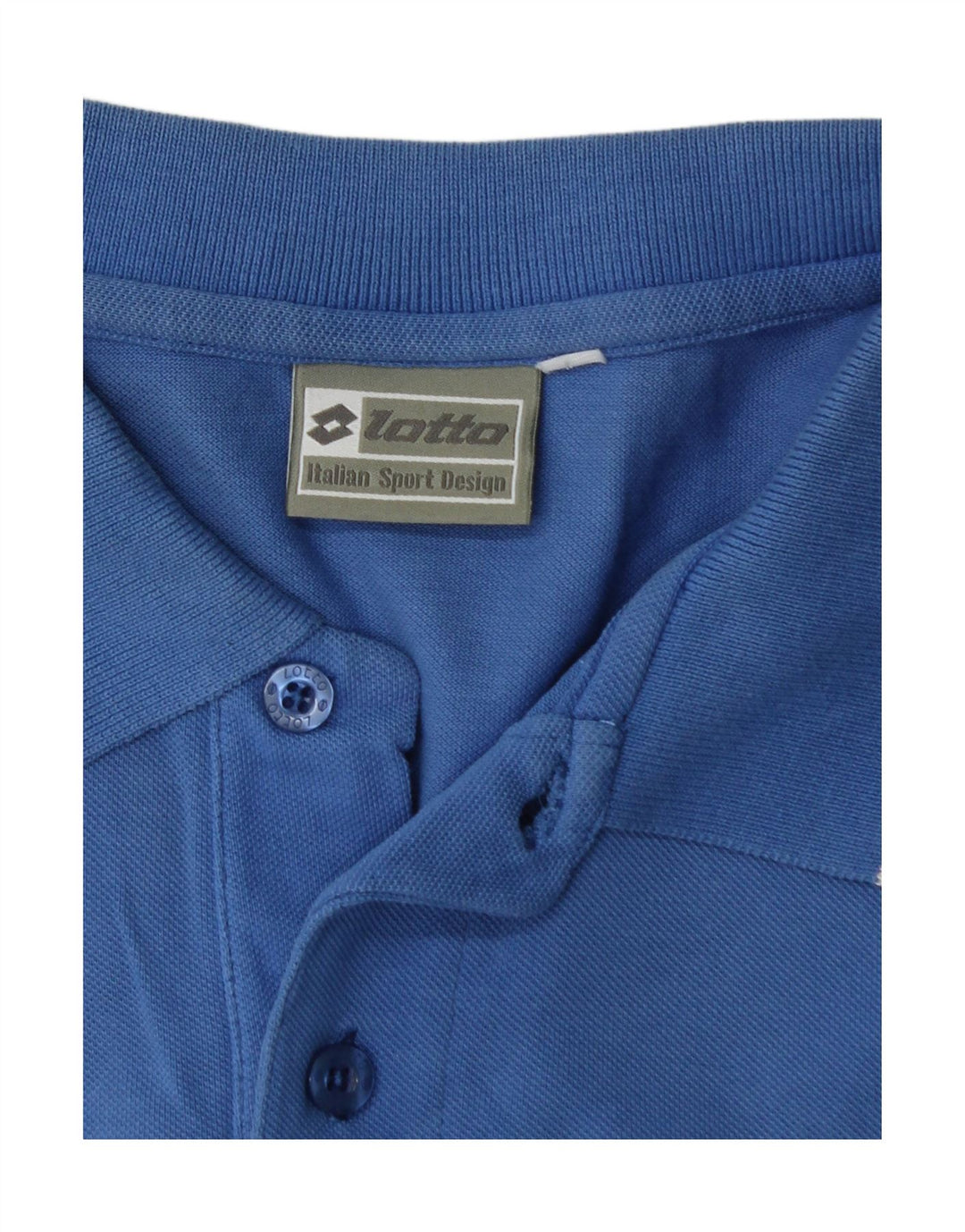 LOTTO Mens Polo Shirt XL Blue Cotton