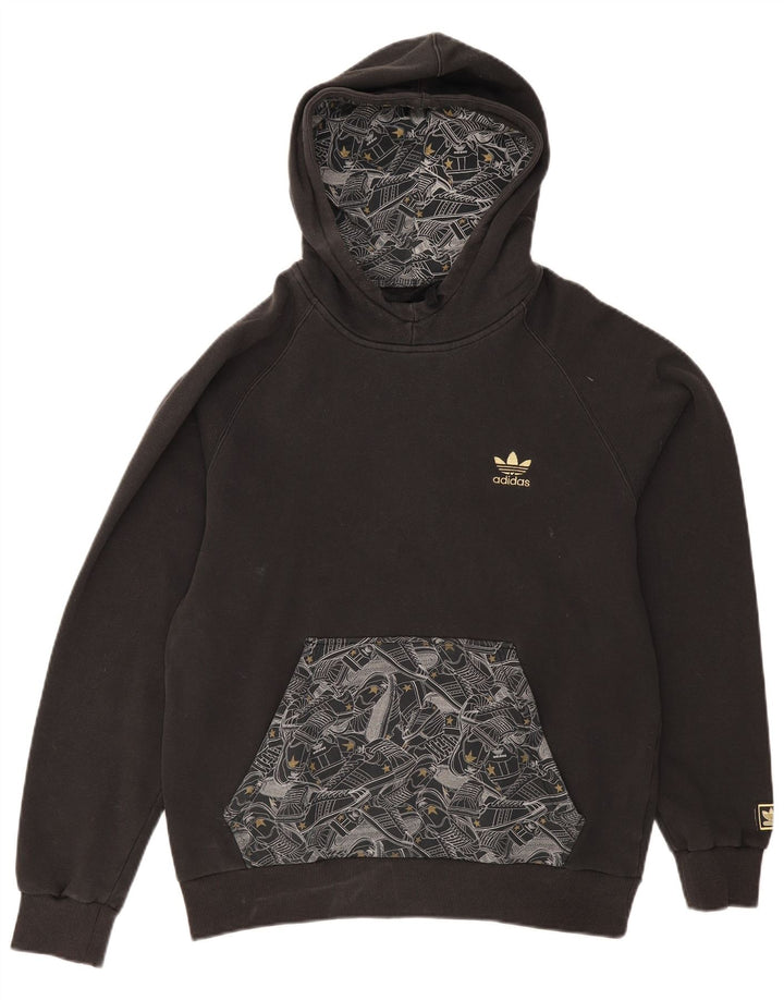 Adidas Herren Kapuzenpullover, groß, schwarz, geometrisch