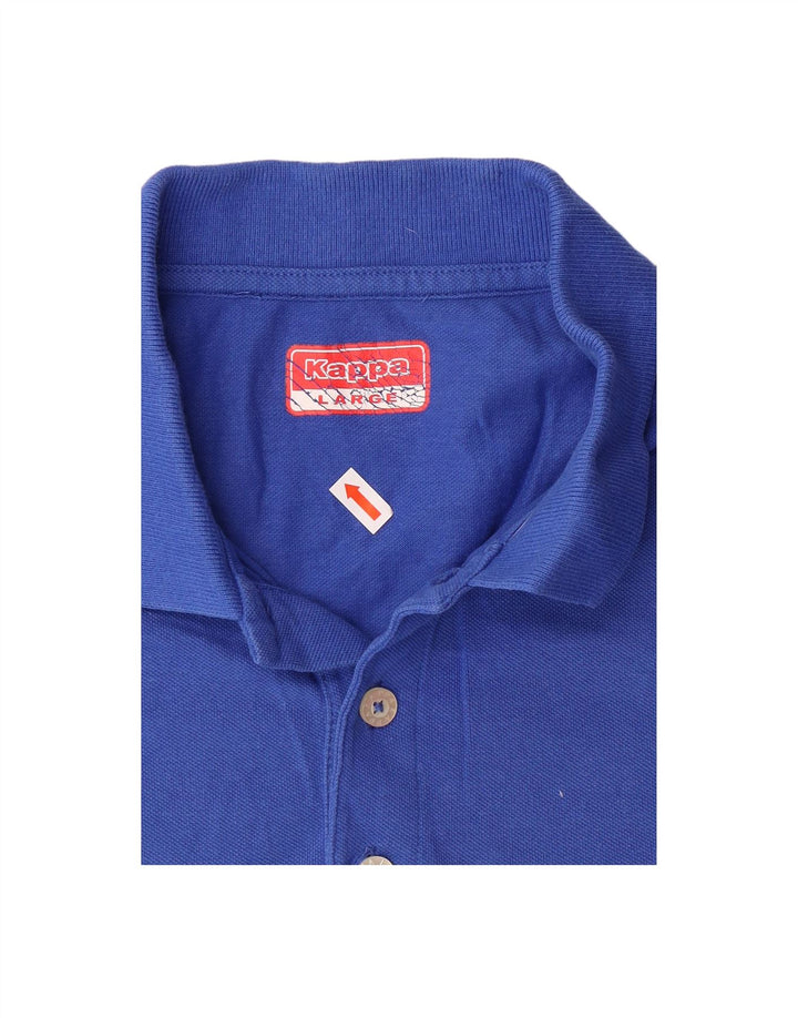 KAPPA Mens Polo Shirt Large Blue Cotton
