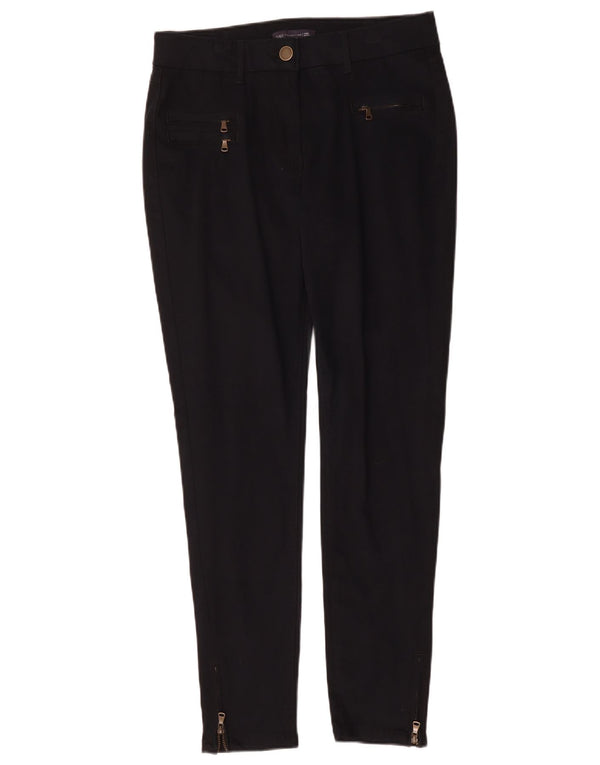 Marks & Spencer Womens Slim Cargo Trousers UK 12 Medium W30 L29 Navy Blue