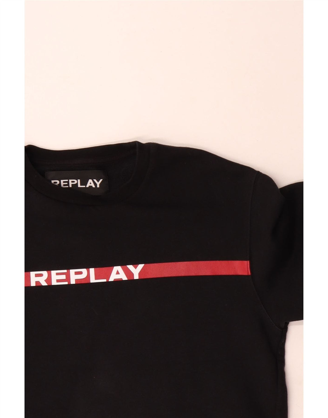 Replay Herren-Sweatshirt mit Grafik, mittelschwarze Baumwolle