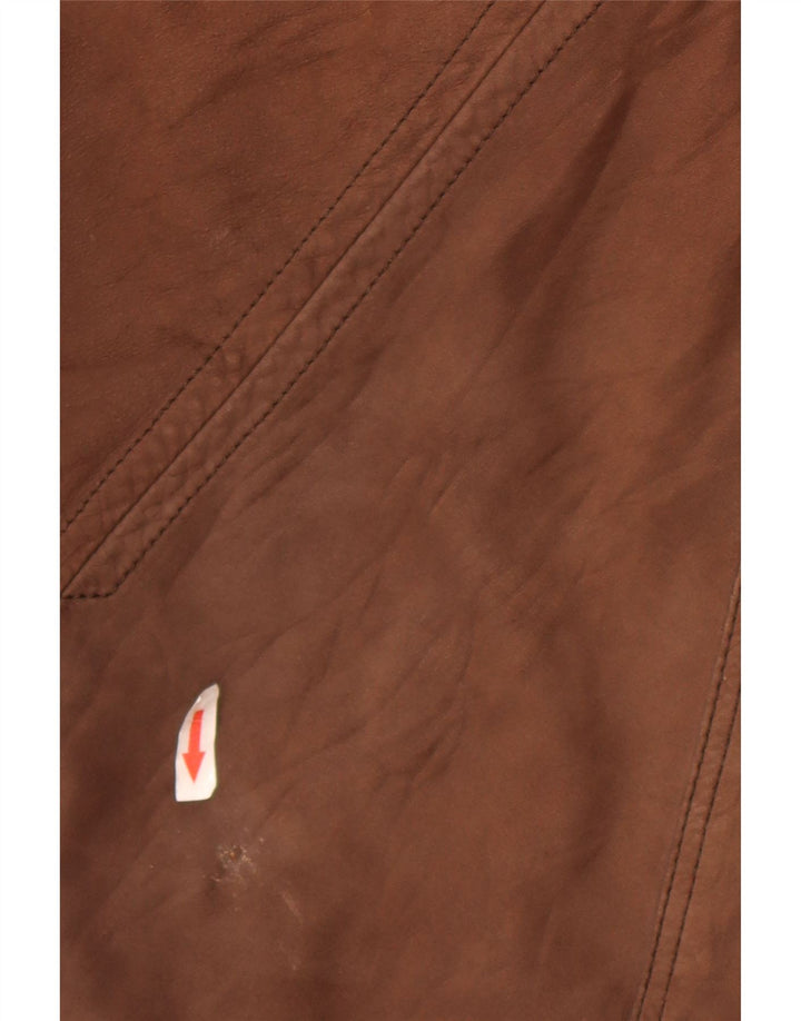 Robuste Herren-Lederjacke von Henry Cottons, IT 50, großes braunes Leder