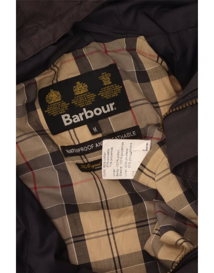 Barbour Wasserdichte Herrenjacke mit Kapuze, UK 38, mittelmarineblaue Baumwolle