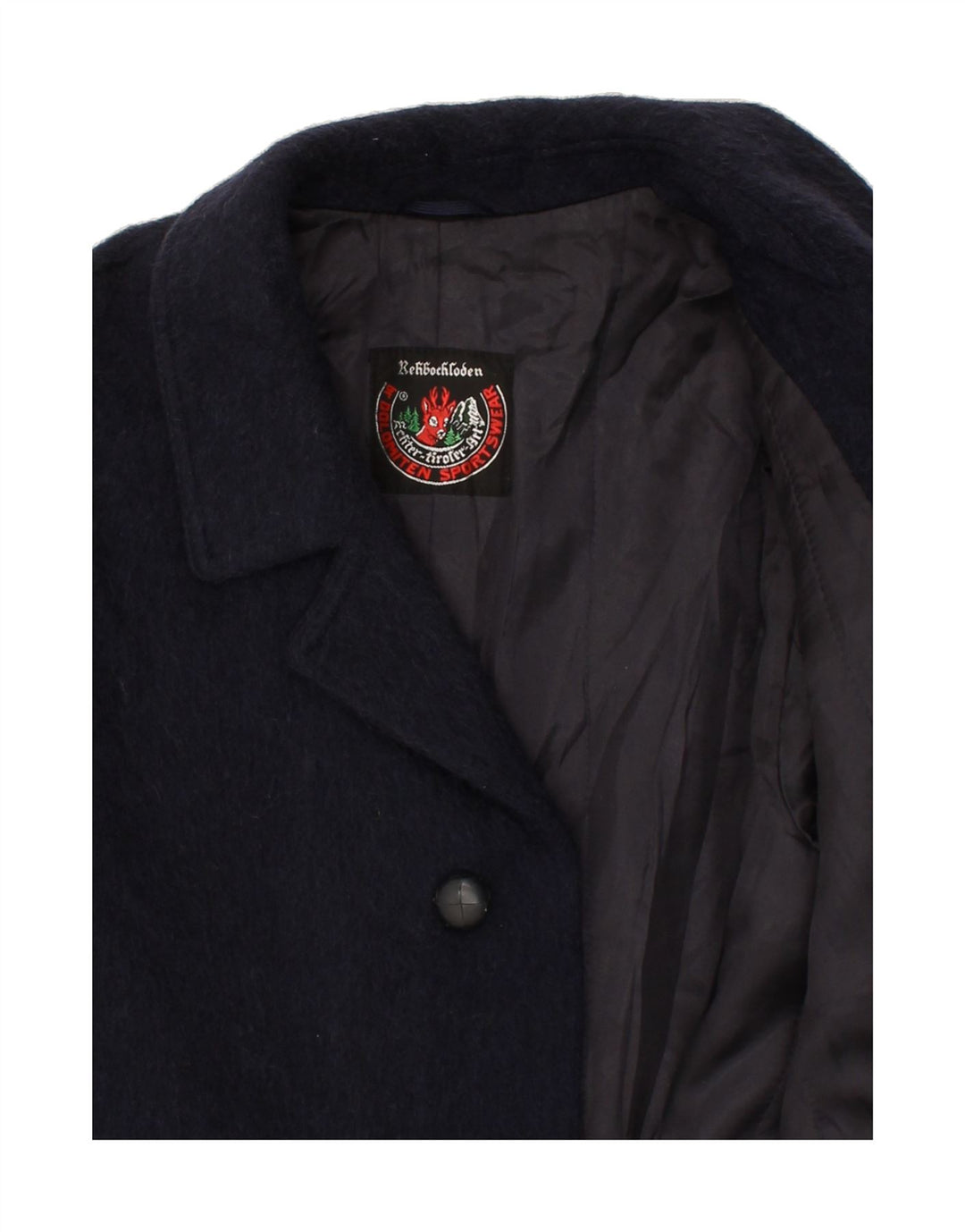 DOLOMITEN Herrenmantel UK 38 Medium Navy Blue Mohair