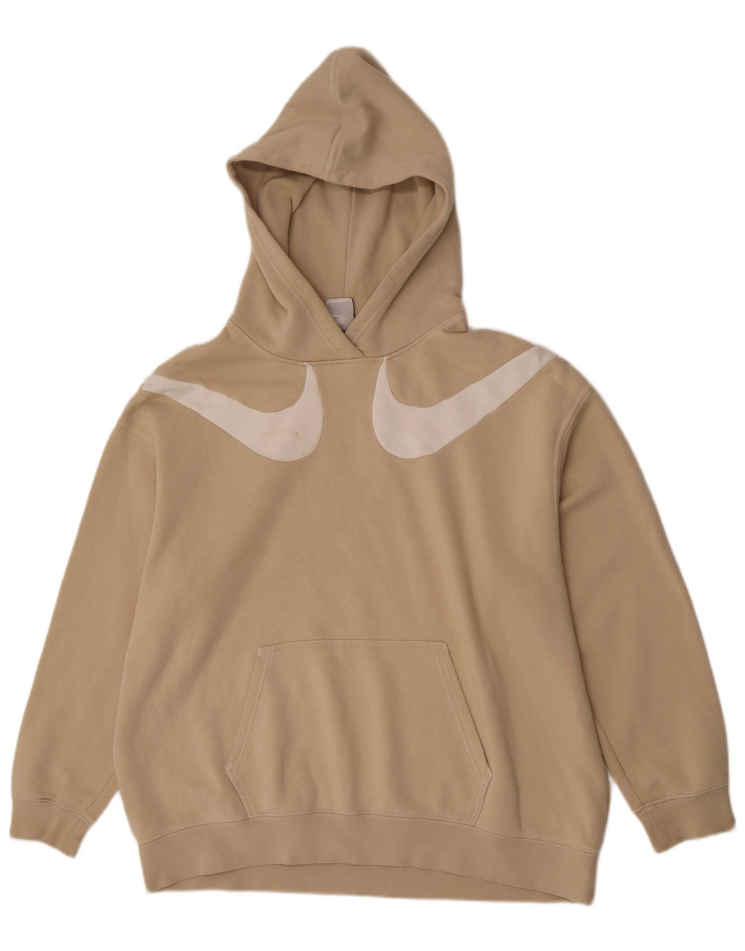Nike Herren-Kapuzenpullover mit Grafik, groß, beige, Baumwolle