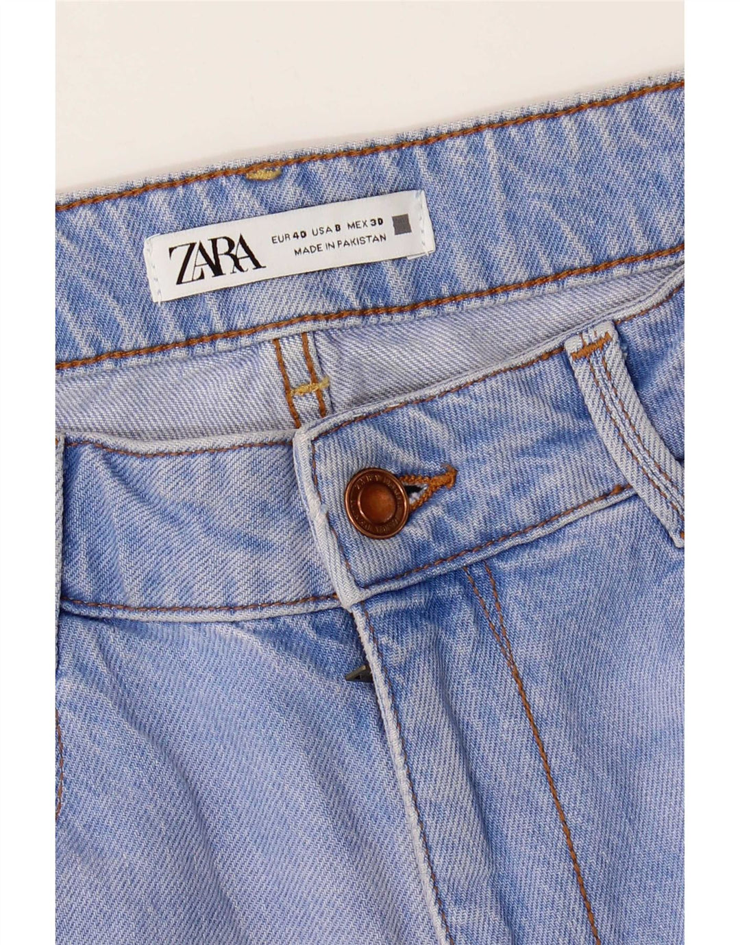 Zara Damen Tapered Jeans EU 40 Medium W30 L28 Blau