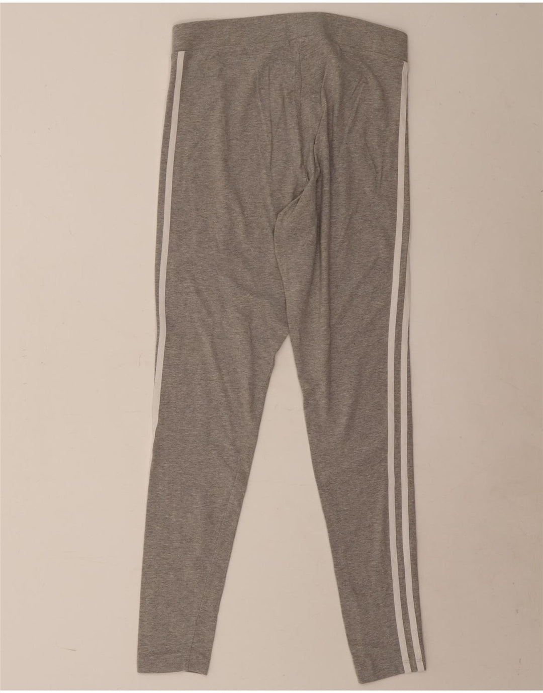 Adidas Damen Leggings UK 14 Mittelgrau gefleckte Baumwolle