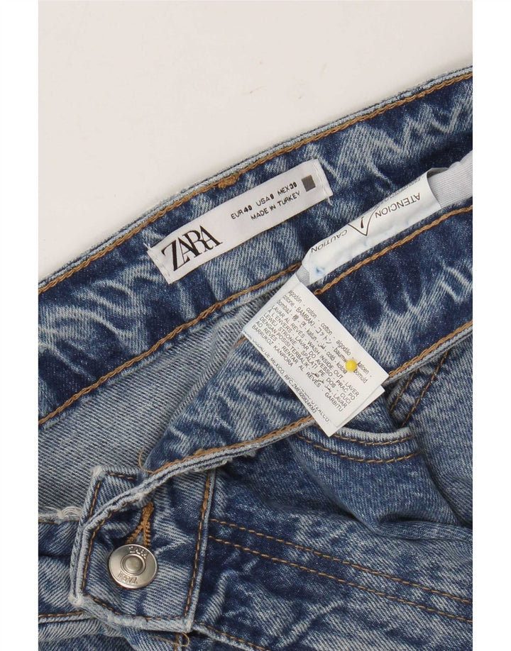 Zara Damen Straight Jeans EU 40 Medium W30 L28 Blaue Baumwolle