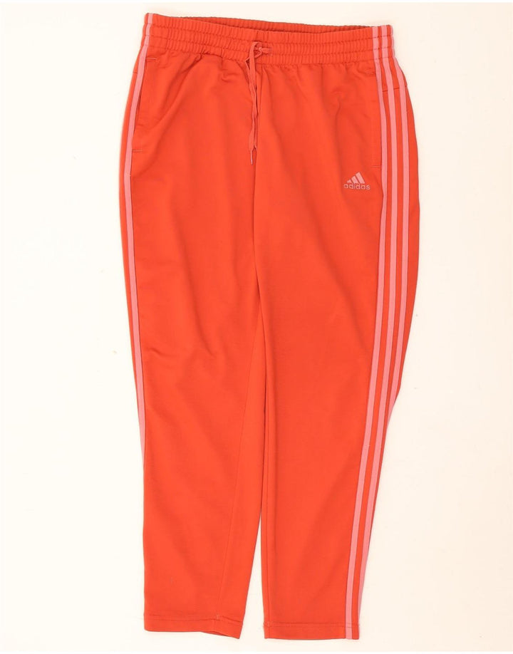 Adidas Damen Trainingshose UK 16/18 Large Rot Polyester