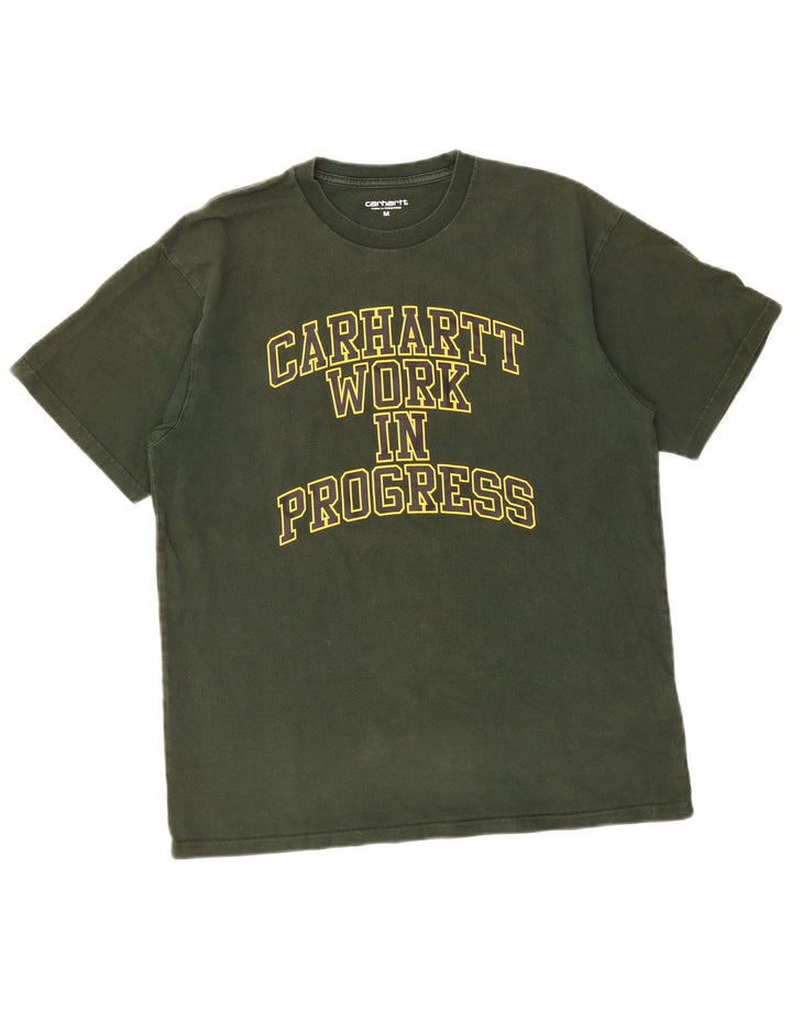 CARHARTT Herren Grafik-T-Shirt-Oberteil aus mittelgrüner Baumwolle