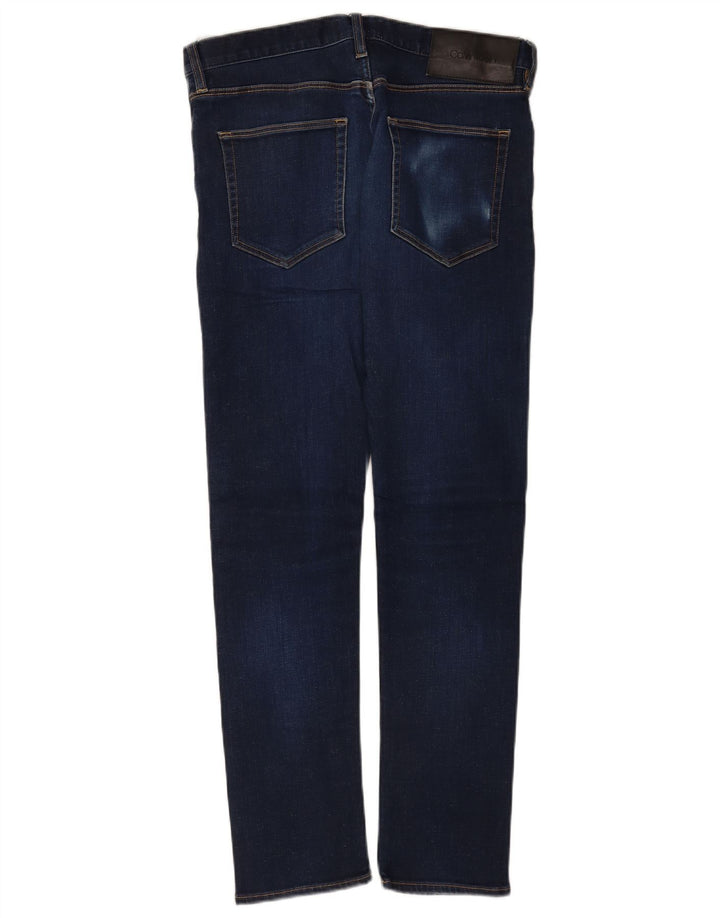 Calvin Klein Herren Straight Jeans W32 L32 Marineblau Baumwolle