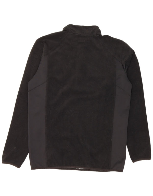 Columbia Herren Omni-Shade Fleecepullover mit Reißverschluss, XL, Schwarz, Farbblock