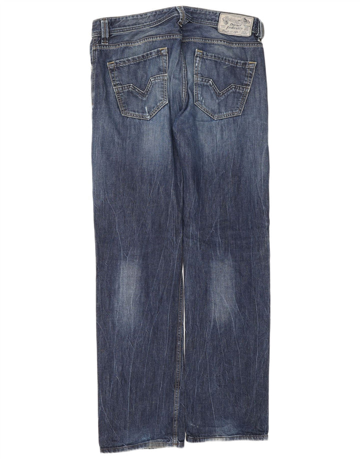 Diesel Herren Straight Jeans W32 L32 Blaue Baumwolle