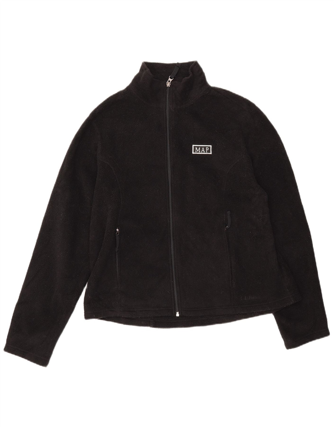 L.L.BEAN Damen Fleecejacke UK 16 Large Schwarz Polyester