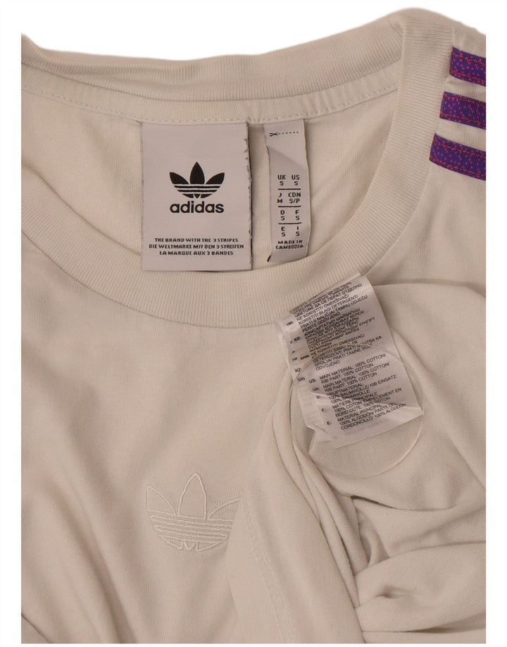 Adidas Herren T-Shirt Top Small Weiß Baumwolle