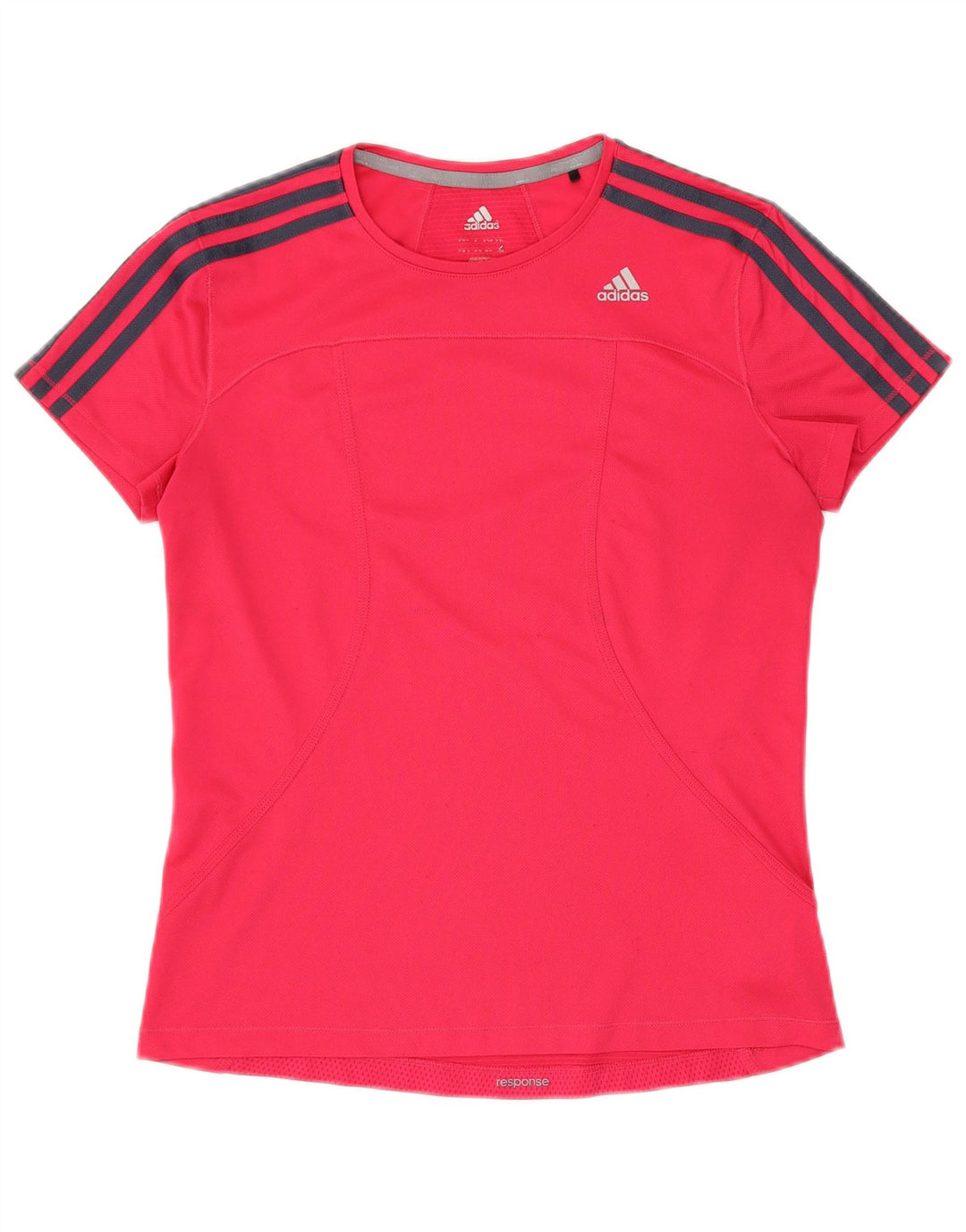 ADIDAS Damen Climalite T-Shirt Top UK 14 Mittelrosa Polyester