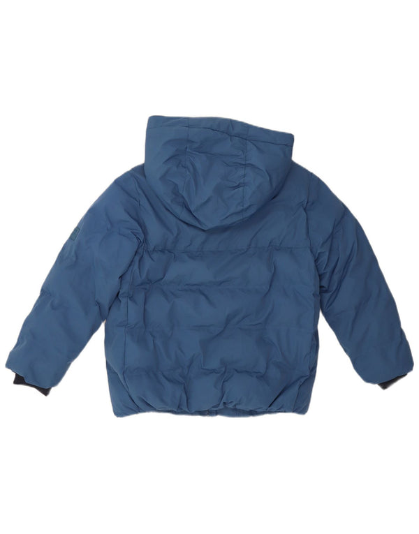 Wattierte Jacke mit Kapuze von Zara für Jungen, 8–9 Jahre, blaues Polyester