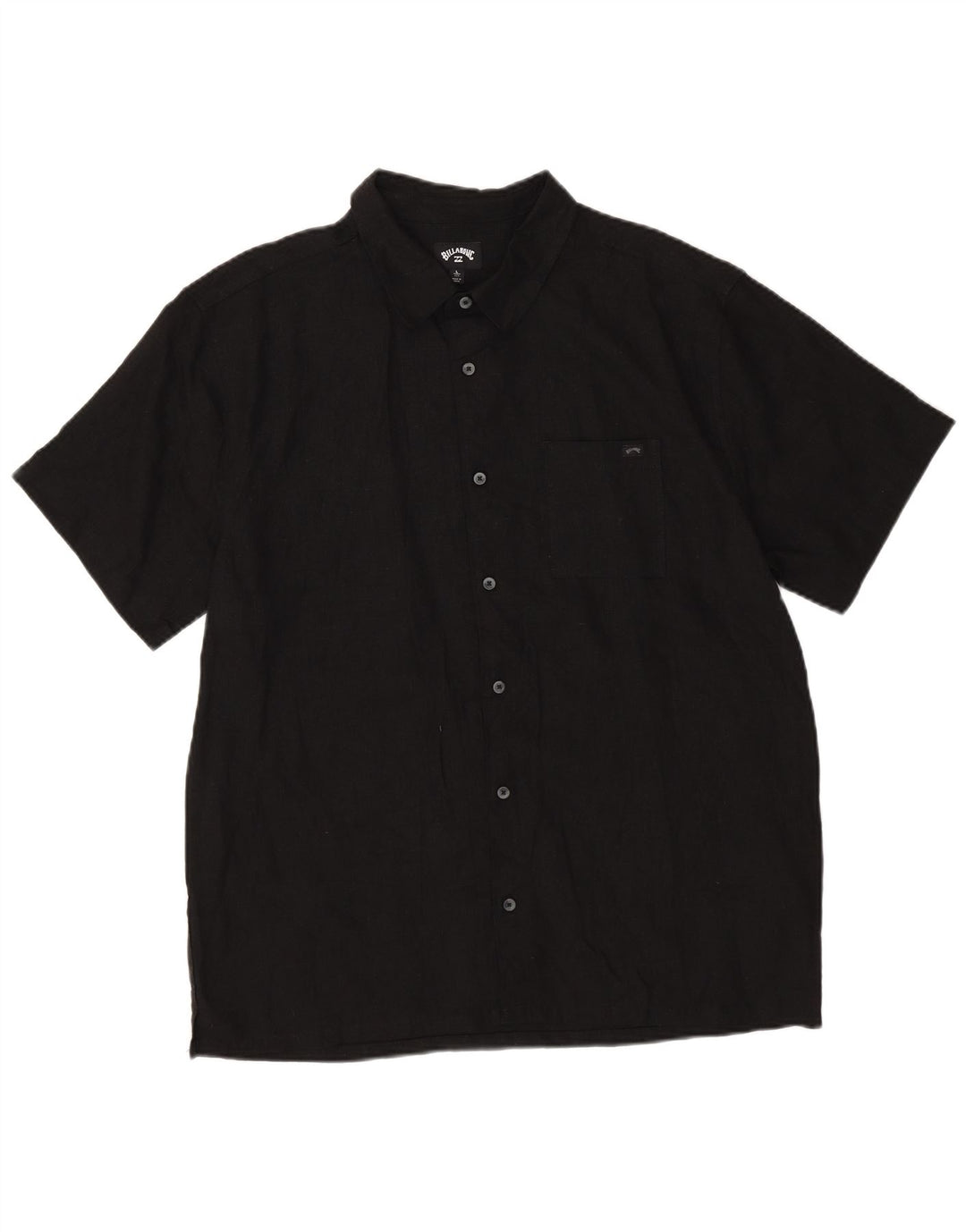 Billabong Herren Kurzarmhemd Large Schwarz Leinen