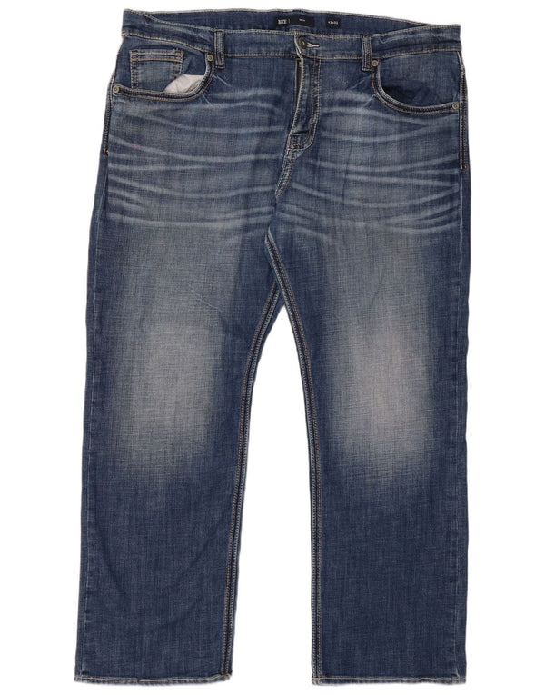 BKE Herren Seth Straight Jeans W42 L32 Blaue Baumwolle
