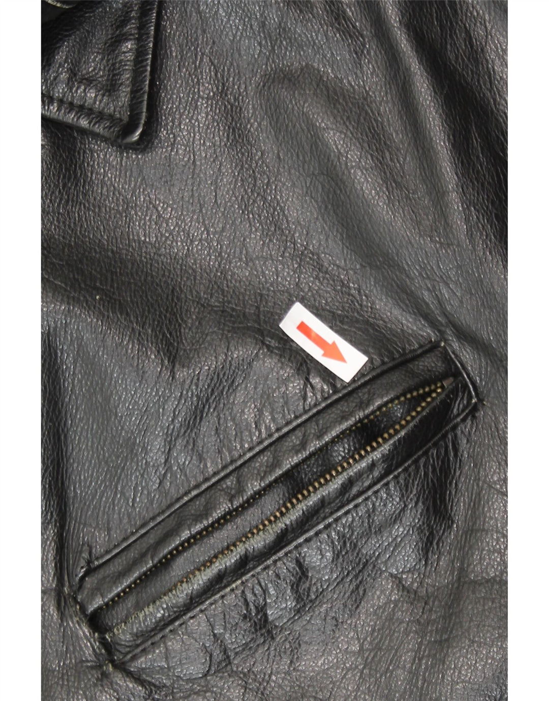 Vintage Herren Bomber Lederjacke IT 54 2XL Schwarzes Leder