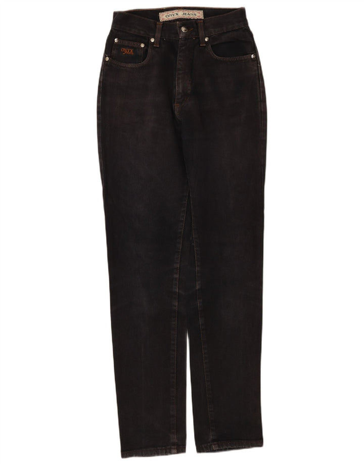 Onyx Damen Tapered Jeans W28 L31 Schwarze Baumwolle