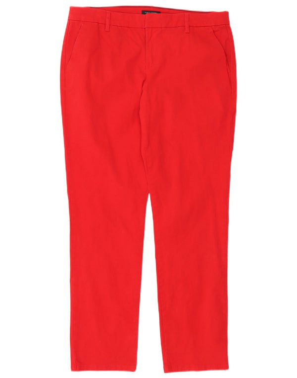 Tommy Hilfiger Damen gerade Chinohose US 10 Large W32 L30 Rot