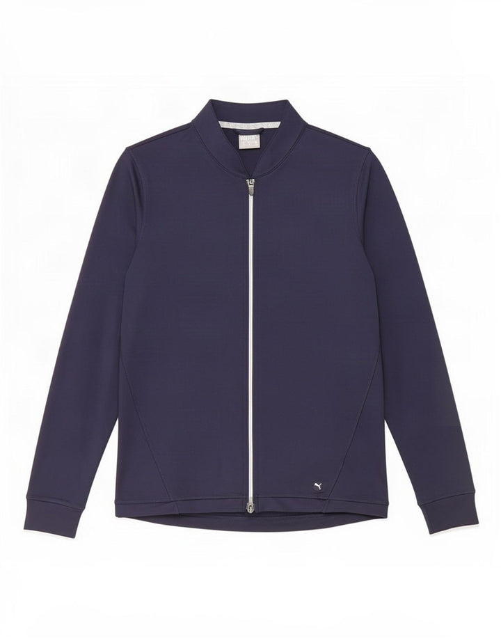 Puma Damen Trainingsanzug Top Jacke UK 12 Medium Marineblau