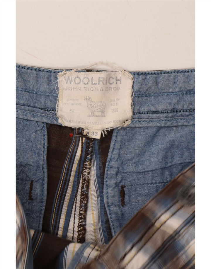 WOOLRICH Mens Casual Shorts W33 Medium  Brown Check Vintage Woolrich and Second-Hand Woolrich from Messina Hembry 