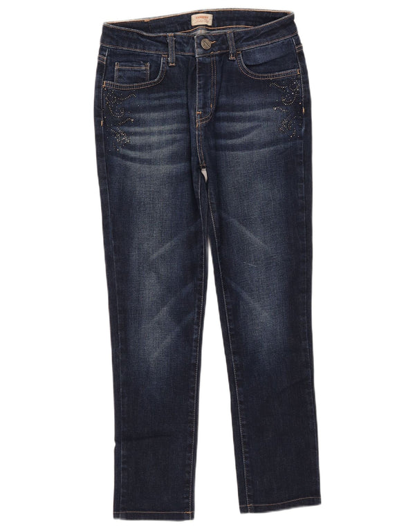 Carrera Damen Slim Cropped Jeans IT 44 Medium W29 L25 Marineblau Baumwolle