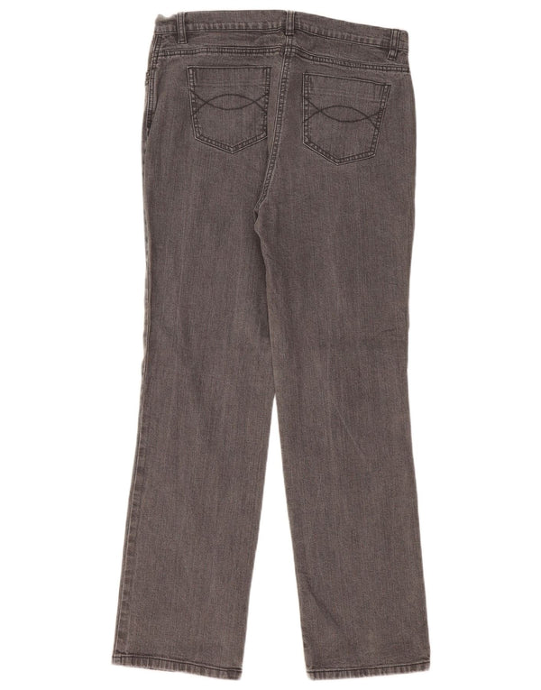 Marks & Spencer Damen Straight Jeans UK 16 Large W32 L30 Graue Baumwolle
