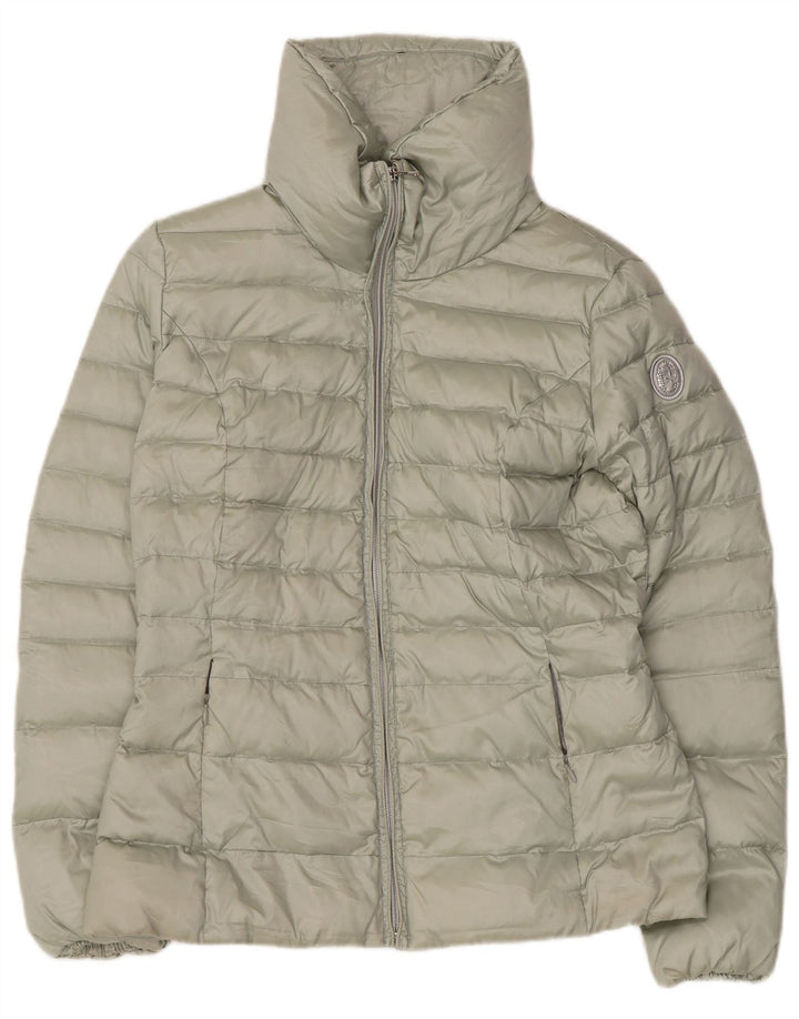 Conte of Florence Wattierte Damenjacke IT 44 Mittelgrünes Polyester