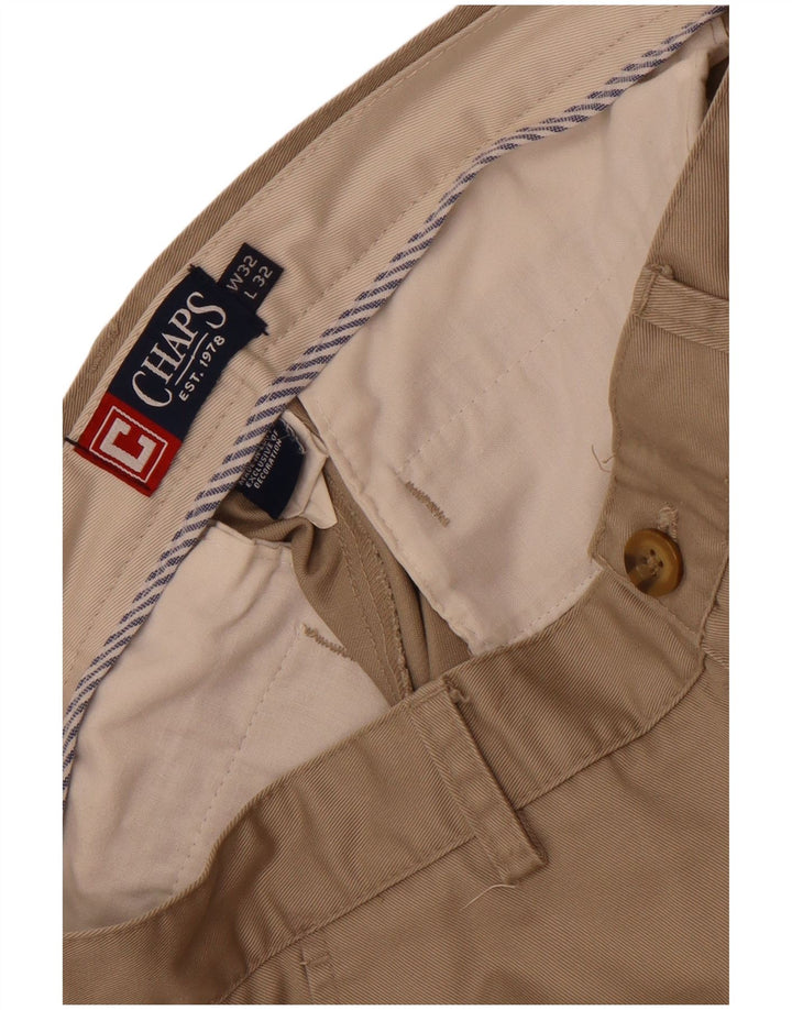 Chaps Herren gerade Chinohose W32 L32 Beige Baumwolle