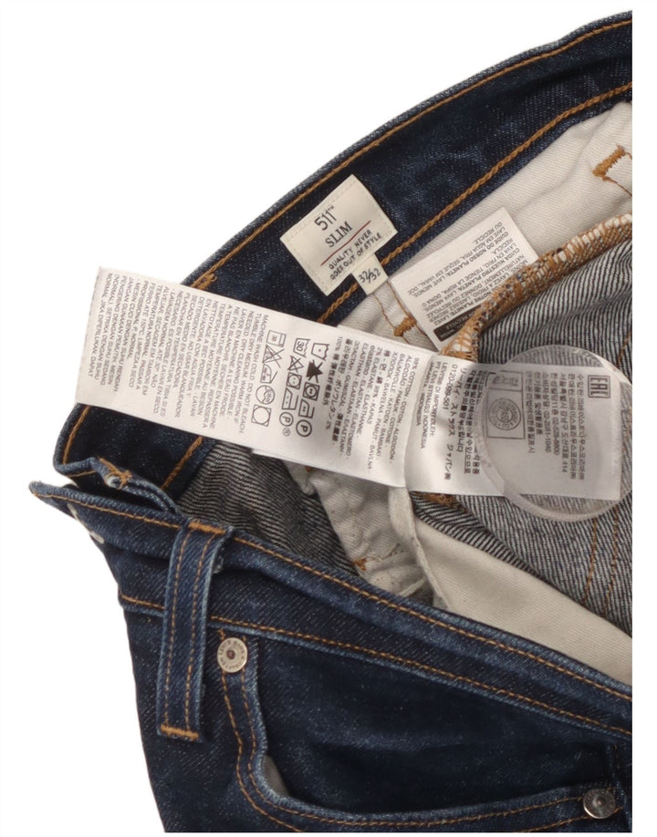 Levi's Herren 511 Slim Jeans W32 L32 Marineblau Baumwolle