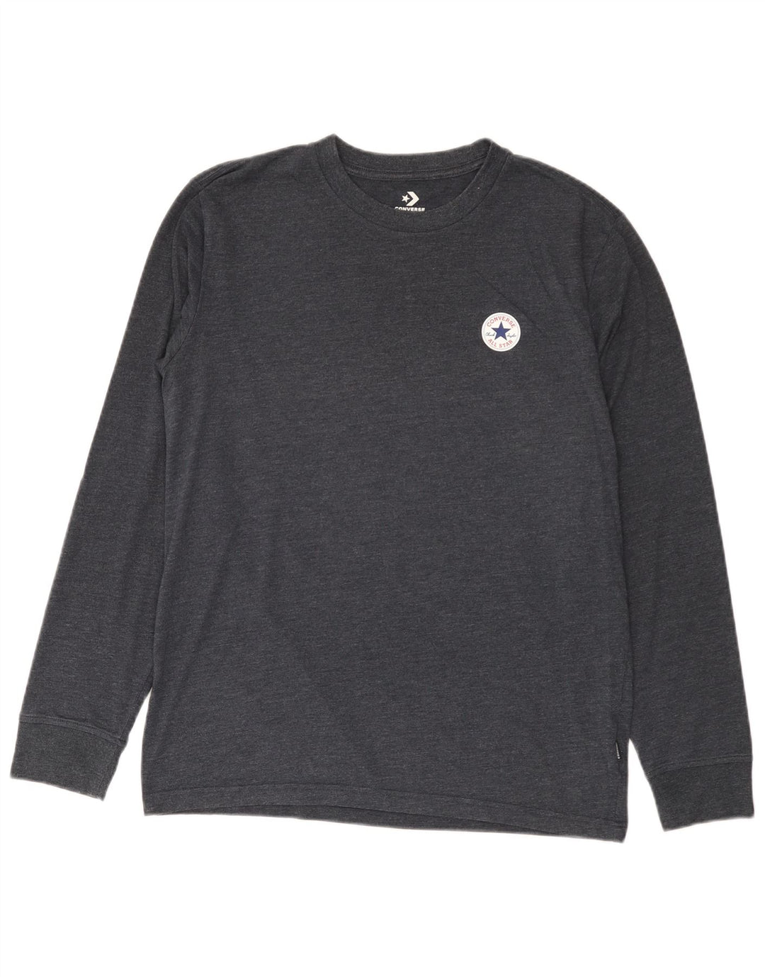 Converse Herren-Oberteil, langärmelig, mittelblau, Baumwolle