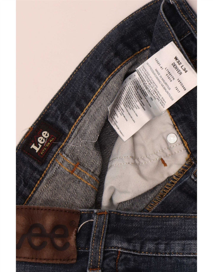 Lee Herren Denver Bootcut Jeans W32 L34 Marineblaue Baumwolle