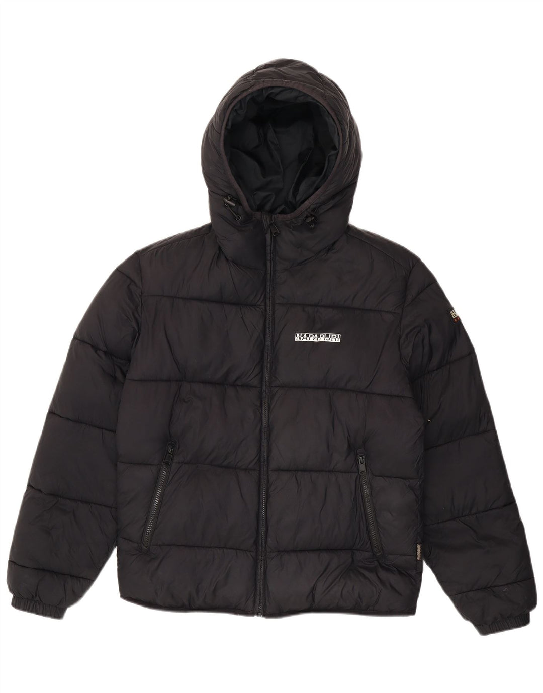 Napapijri Herren-Jacke mit Kapuze, reguläre Passform, gepolstert, UK 38, mittelschwarz