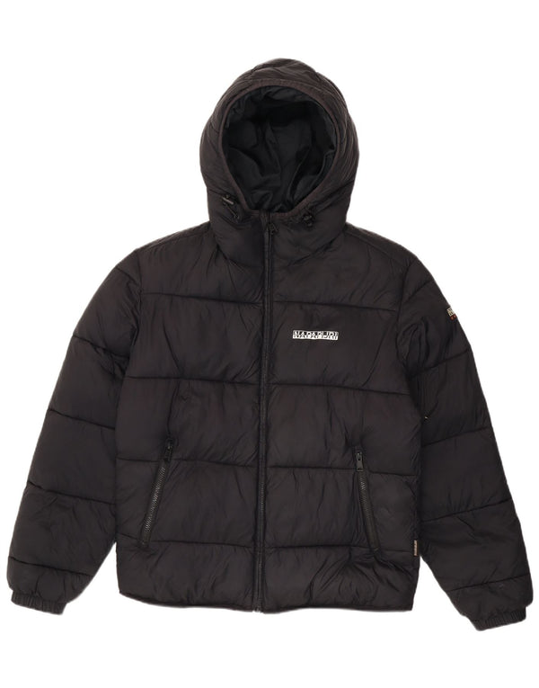 Napapijri Herren-Jacke mit Kapuze, reguläre Passform, gepolstert, UK 38, mittelschwarz