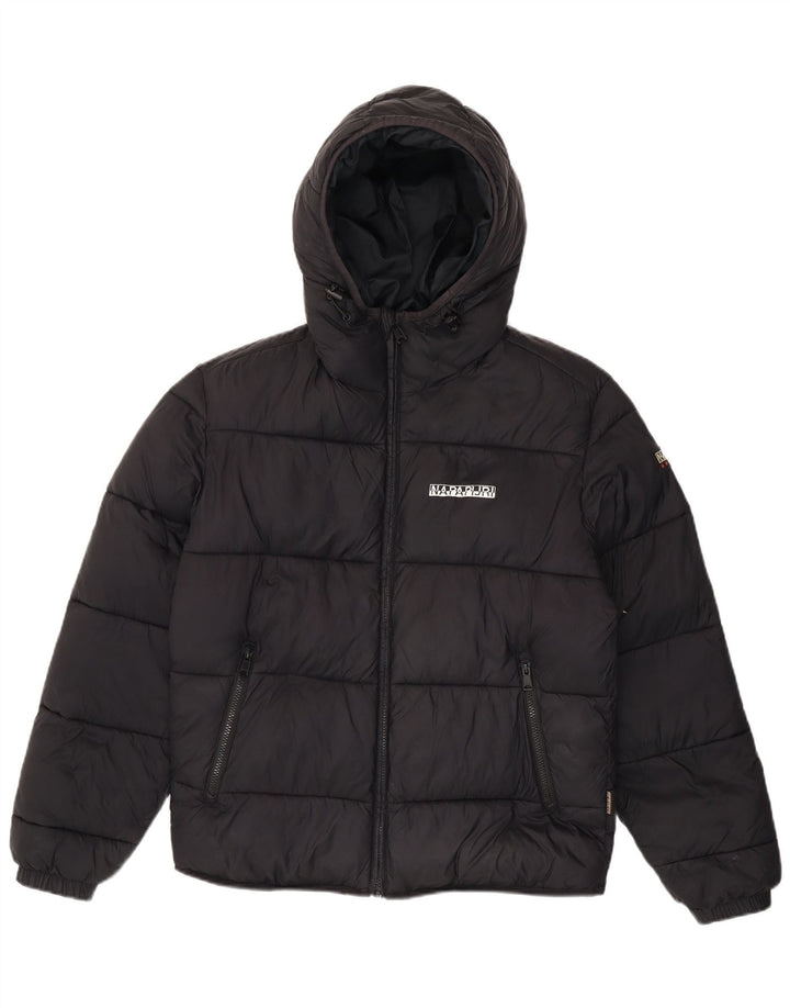 Napapijri Herren-Jacke mit Kapuze, reguläre Passform, gepolstert, UK 38, mittelschwarz