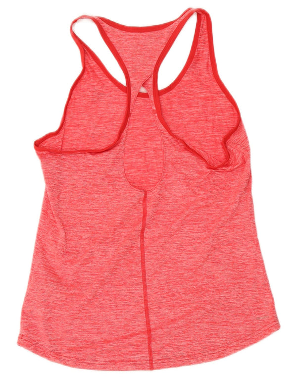 Adidas Damen Climalite Weste Top UK 12/14 Mittelrosa geflecktes Polyester