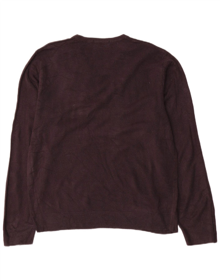 Marks & Spencer Herren Blue Harbour Pullover mit V-Ausschnitt, Größe L, Marineblau