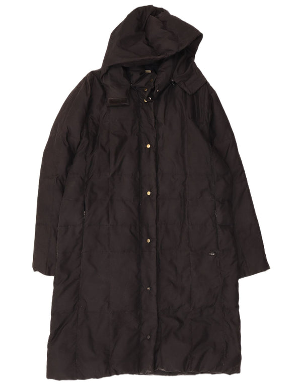 Sergio Tacchini Damen Kapuzen-Wattierungsmantel UK 16 Large Schwarz